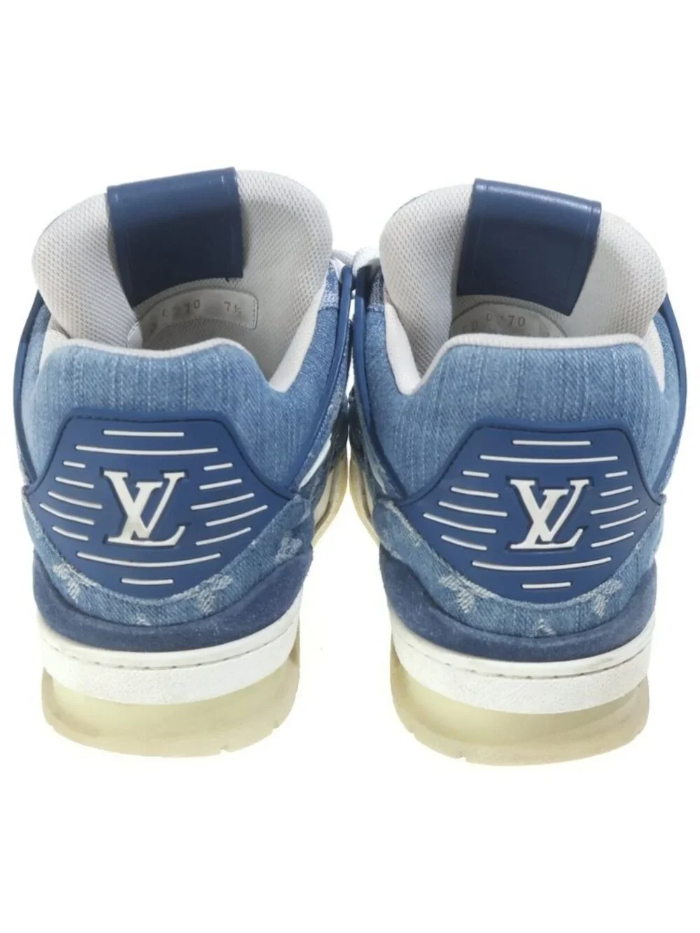 Louis Vuitton Monogram Denim LV Trainer Blue Sneaker